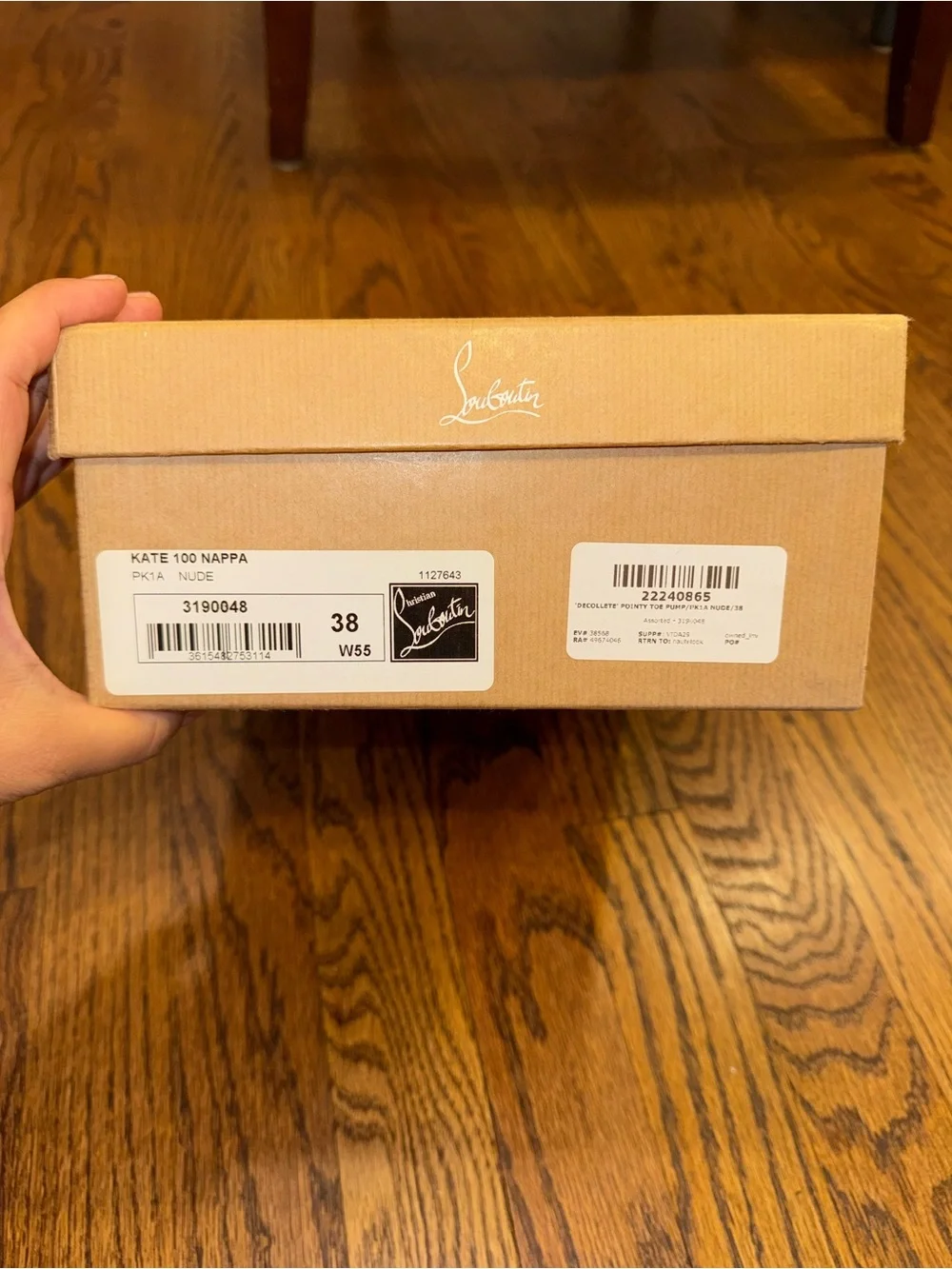 Size 38 Christian Louboutin Kate 100 pumps nappa